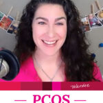 Smiling woman giving an interview at her desk. Text overlay says: "PCOS: How To Treat It & Why You Should (Without Birth Control!)"